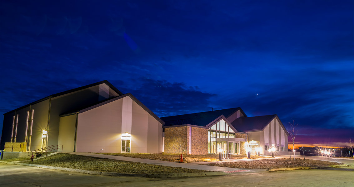 Apex Construction St Andrews Church Iowa City Jonathan Sabin Infinity Photographic external night