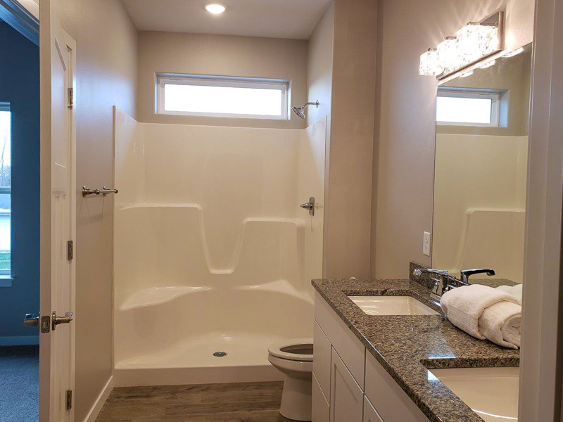 Apex Construction Iowa City IA New Home 110 Cherry Lane Riverside Iowa bathroom
