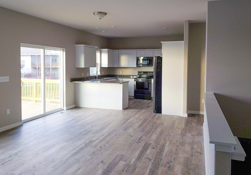 Apex Construction Iowa City IA New Home 110 Cherry Lane Riverside Iowa living room